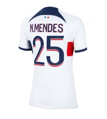 Paris Saint-Germain Nuno Mendes #25 Bortatröja Kvinnor 2023-24 Kortärmad